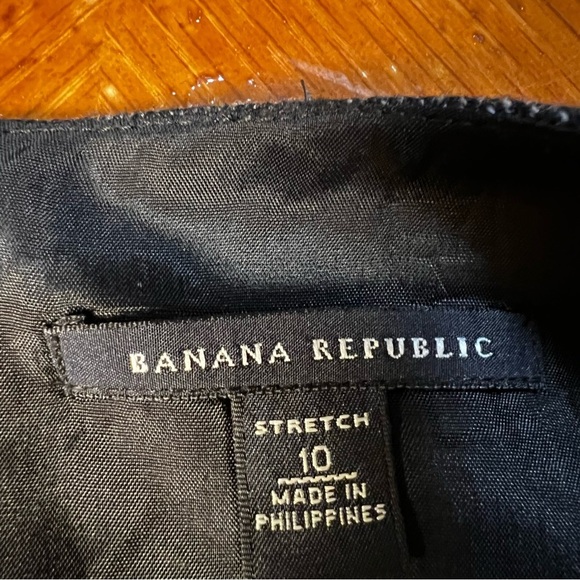 Banana Republic Charcoal Gray Wool Short Sleeve Career Sheath Dress Size 10 - Picture 2 of 14